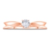 Thumbnail Image 3 of Diamond Solitaire Concave Engagement Ring 1/4 ct tw Round 14K Rose Gold (I2/I)