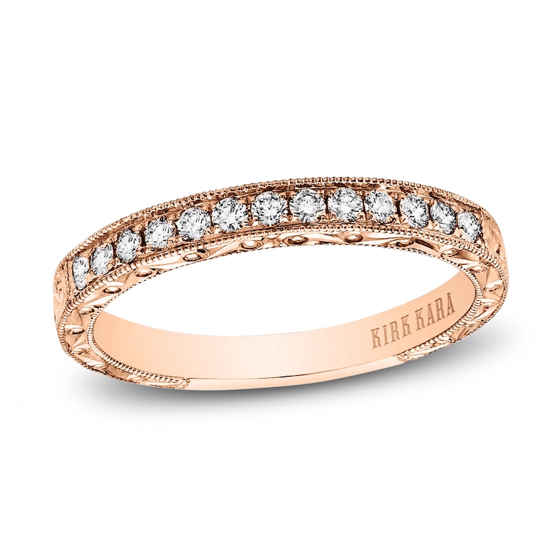 Main Image 1 of Kirk Kara Diamond Wedding Band 1/5 ct tw Round 18K Rose Gold