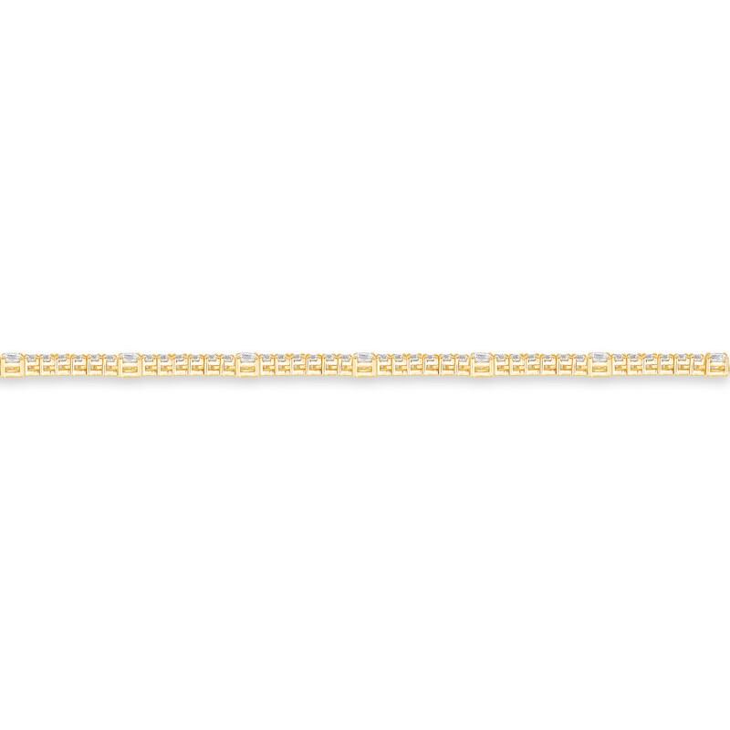 Main Image 2 of Diamond Tennis Necklace 4 ct tw Round 14K Yellow Gold