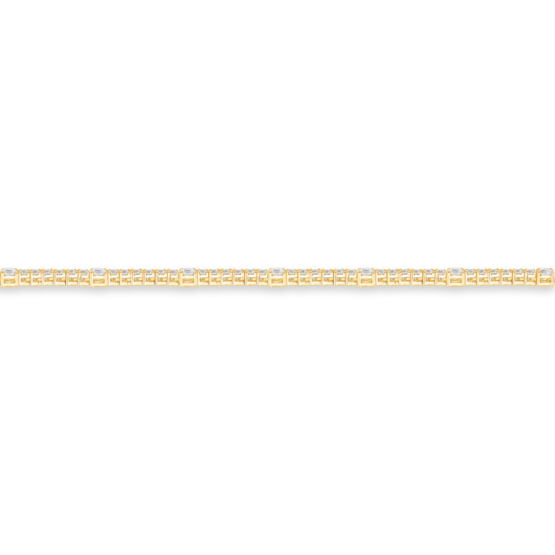 Diamond Tennis Necklace 4 ct tw Round 14K Yellow Gold