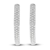 Thumbnail Image 1 of Diamond Hoop Earrings 5-1/4 ct tw Round 14K White Gold