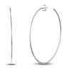 Thumbnail Image 0 of Round Wire Hoop Earrings 14K White Gold 50mm