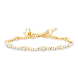 Diamond Tennis Bracelet 3 ct tw Round 14K Yellow Gold