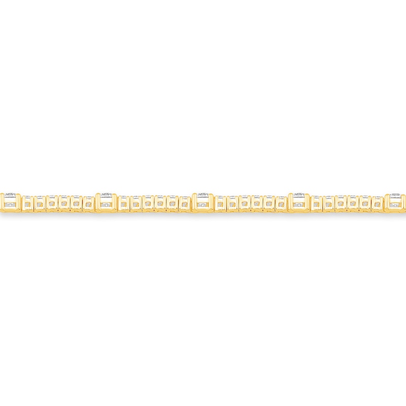 Main Image 2 of Diamond Tennis Bracelet 3 ct tw Round 14K Yellow Gold