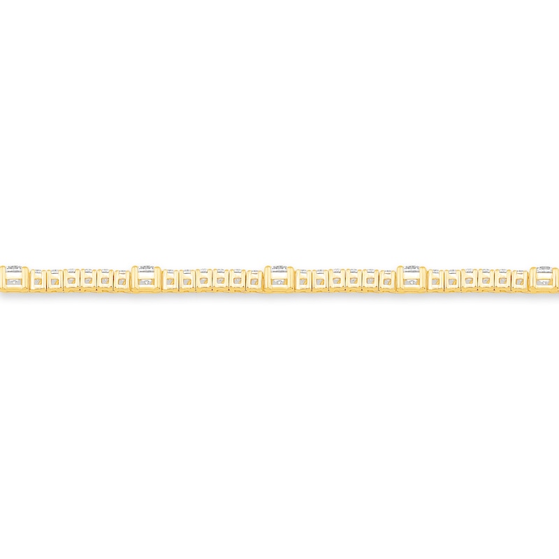 Diamond Tennis Bracelet 3 ct tw Round 14K Yellow Gold