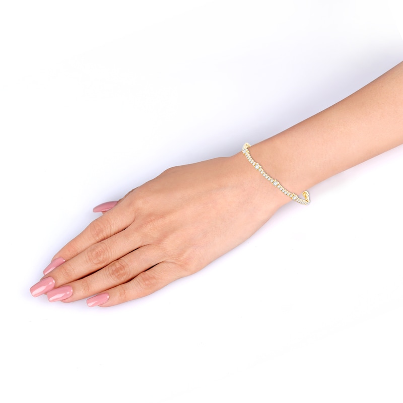 Main Image 3 of Diamond Tennis Bracelet 3 ct tw Round 14K Yellow Gold