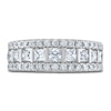 Thumbnail Image 2 of Diamond Anniversary Band 1-3/4 ct tw Round/Princess 14K White Gold