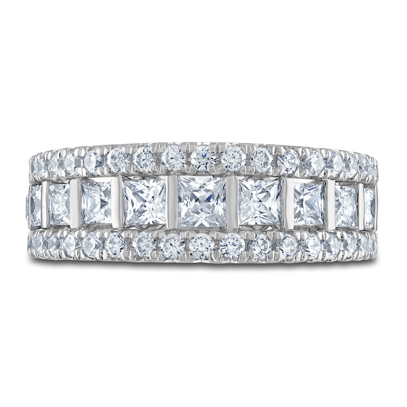 Diamond Anniversary Band 1-3/4 ct tw Round/Princess 14K White Gold