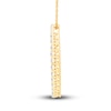 Thumbnail Image 2 of Diamond Circle Pendant Necklace 1-1/2 ct tw Round 14K Yellow Gold 18"