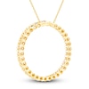 Thumbnail Image 3 of Diamond Circle Pendant Necklace 1-1/2 ct tw Round 14K Yellow Gold 18"
