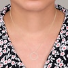 Thumbnail Image 4 of Diamond Circle Pendant Necklace 1-1/2 ct tw Round 14K Yellow Gold 18"