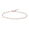 Thumbnail Image 1 of Diamond-Cut Beaded Station Bracelet 14K Rose Gold 7.5" Adj.