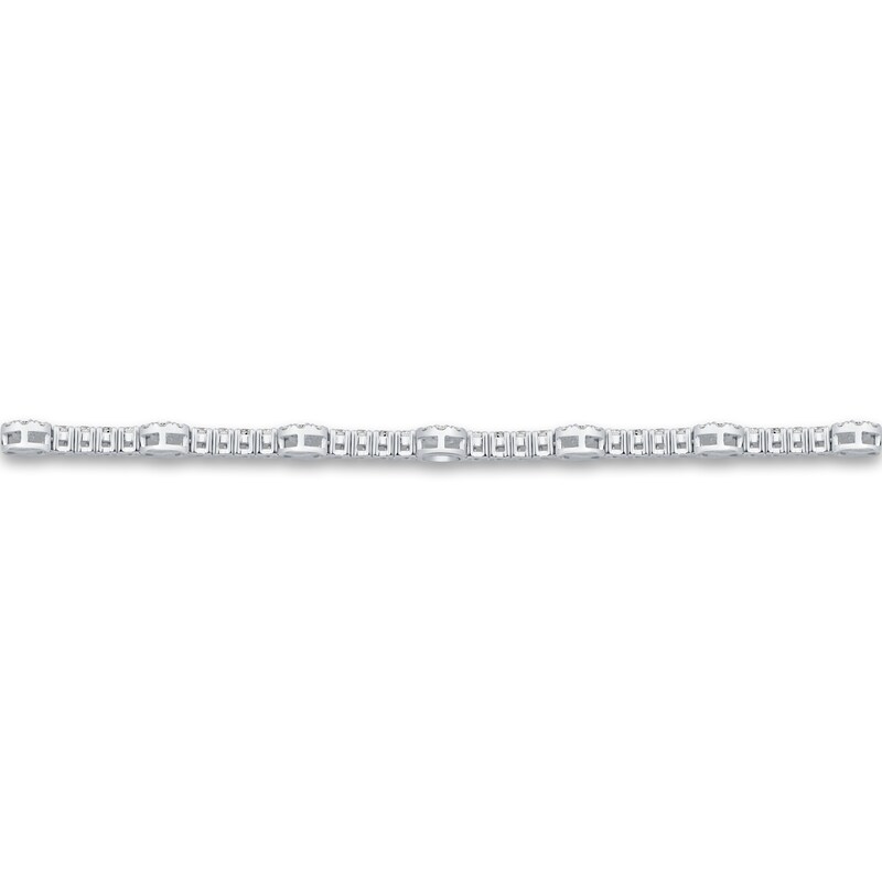 Diamond Bolo Bracelet 1-1/2 ct tw Round 14K White Gold 9.5"