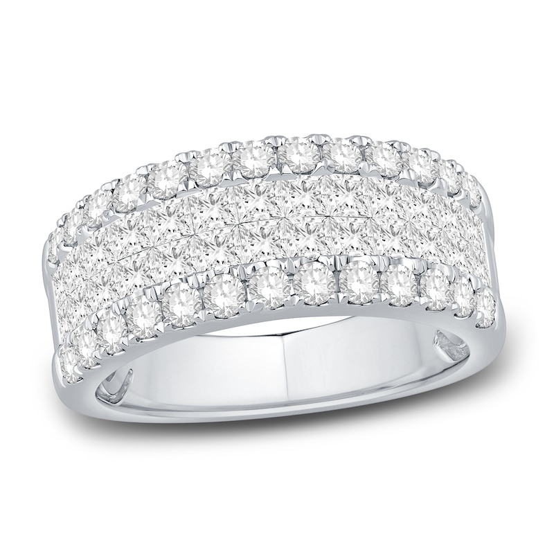 Diamond Anniversary Band 2 ct tw Princess/Round 14K White Gold