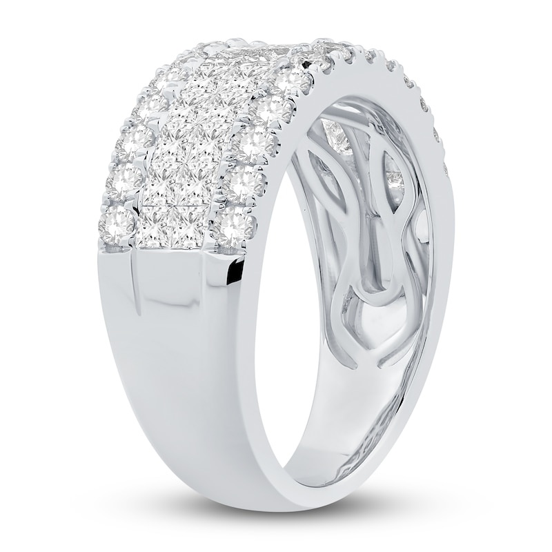 Main Image 2 of Diamond Anniversary Band 2 ct tw Princess/Round 14K White Gold