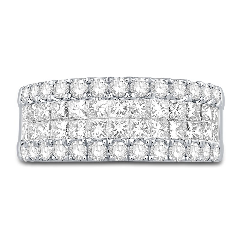 Diamond Anniversary Band 2 ct tw Princess/Round 14K White Gold