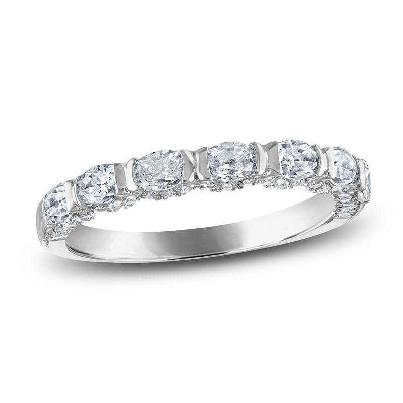 Main Image 1 of Diamond Anniversary Band 1 ct tw Oval/Round 14K White Gold