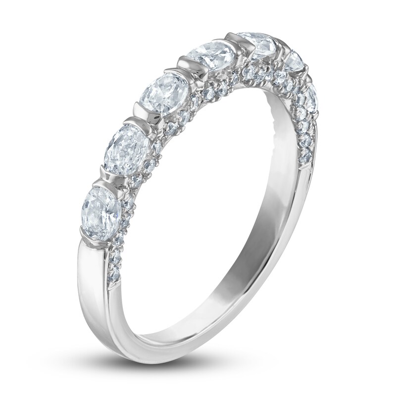 Main Image 2 of Diamond Anniversary Band 1 ct tw Oval/Round 14K White Gold