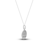 Thumbnail Image 1 of Diamond Libra Zodiac Pendant Necklace 1/10 ct tw Round 14K White Gold