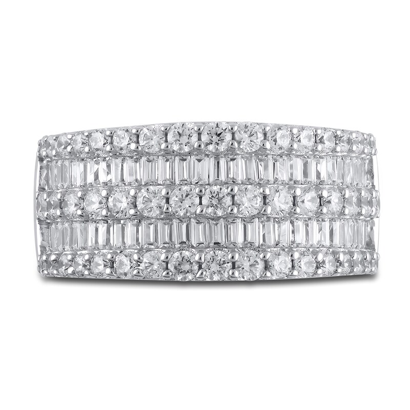 Main Image 3 of Diamond Anniversary Band 2 ct tw Round/Baguette 14K White Gold