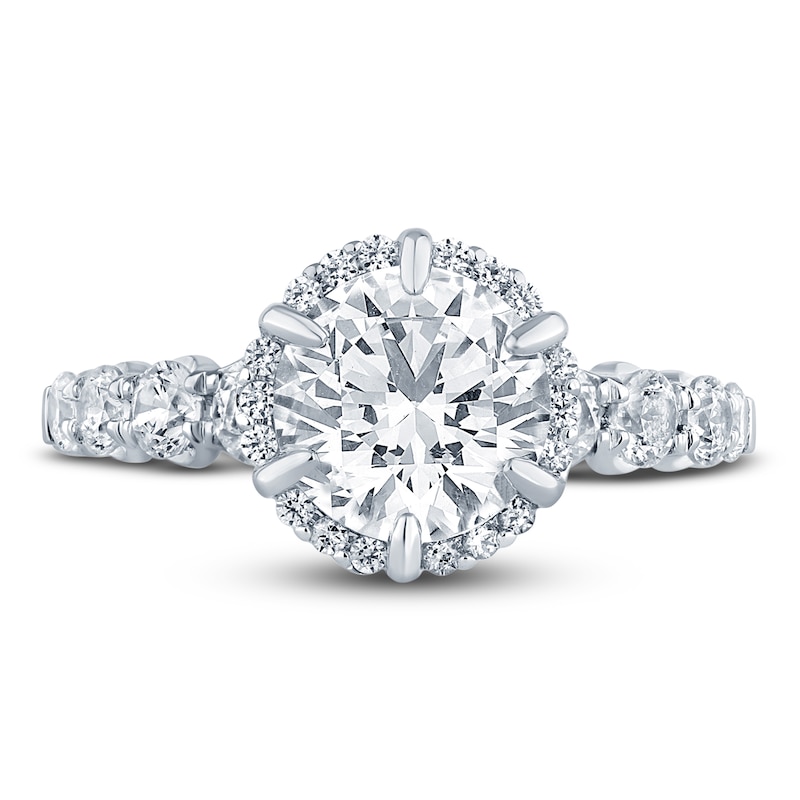 Main Image 3 of Pnina Tornai Lab-Grown Diamond Engagement Ring 2-7/8 ct tw Round 14K White Gold