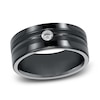 Thumbnail Image 0 of Diamond Wedding Band 1/15 ct tw Round Black Tungsten