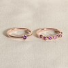 Thumbnail Image 4 of Juliette Maison Natural Pink Tourmaline & Natural Peridot Ring 10K Yellow Gold