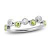 Thumbnail Image 1 of Juliette Maison Natural White Sapphire & Natural Peridot Ring 10K White Gold