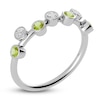 Thumbnail Image 2 of Juliette Maison Natural White Sapphire & Natural Peridot Ring 10K White Gold