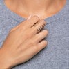 Thumbnail Image 5 of Juliette Maison Natural White Sapphire Cuff Ring 10K Rose Gold