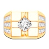 Thumbnail Image 3 of Men's Lab-Grown Diamond Ring 3 ct tw Round 14K Yellow Gold