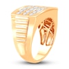 Thumbnail Image 2 of Men's Lab-Grown Diamond Ring 2 ct tw Round 14K Yellow Gold