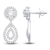 Thumbnail Image 3 of Diamond Double Halo Dangle Earring Jackets 5/8 ct tw Round 14K White Gold