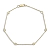 Thumbnail Image 1 of Shy Creation Diamond Station Bracelet 1/10 ct tw Round 14K Yellow Gold 7" SC22003858