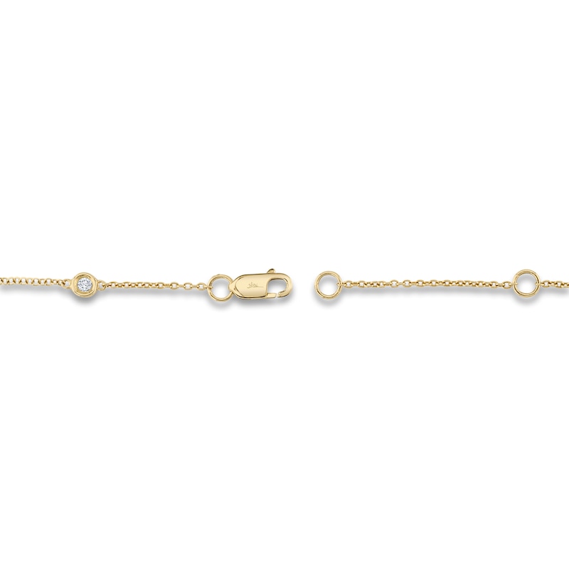 Main Image 3 of Shy Creation Diamond Station Bracelet 1/10 ct tw Round 14K Yellow Gold 7" SC22003858