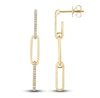 Thumbnail Image 2 of Shy Creation Diamond Paperclip Earrings 1/8 ct tw Round 14K Yellow Gold SC55009644