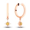 Thumbnail Image 0 of Juliette Maison Natural Citrine Starburst Drop Earrings 10K Rose Gold