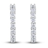 Thumbnail Image 0 of Diamond Hoop Earrings 3 ct tw Round 14K White Gold