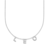 Thumbnail Image 1 of Juliette Maison Diamond Station Name Necklace 3/8 ct tw Round 10K White Gold
