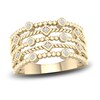 Thumbnail Image 1 of Diamond Beaded Bezel Wedding Band 1/10 ct tw Round 14K Yellow Gold