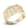 Thumbnail Image 2 of Diamond Beaded Bezel Wedding Band 1/10 ct tw Round 14K Yellow Gold