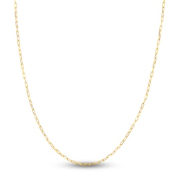 Solid Paperclip Chain Necklace 18K Yellow Gold 20" 1.95mm