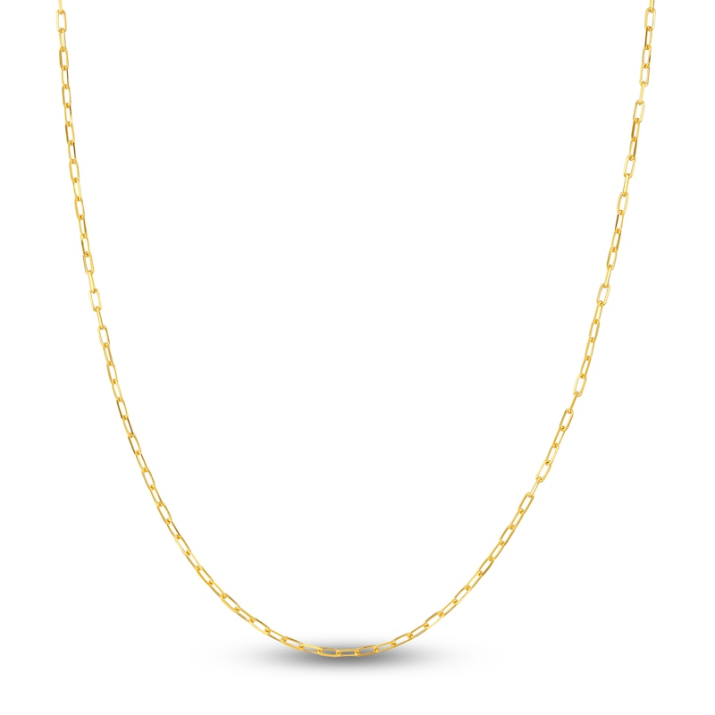 Main Image 1 of Solid Paperclip Chain Necklace 18K Yellow Gold 20" 1.95mm