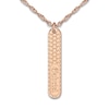 Thumbnail Image 1 of Men's Engravable Pendant Necklace Rose Gold-Plated Sterling Silver 18"