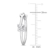 Thumbnail Image 2 of Y-Knot Diamond Hoop Earrings 1/20 ct tw Round 14K White Gold