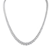 Thumbnail Image 1 of Diamond Tennis Necklace 8 ct tw Round 14K White Gold 16"