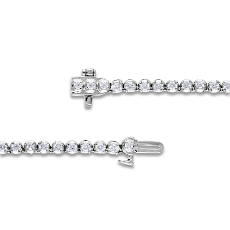 Main Image 3 of Diamond Tennis Necklace 8 ct tw Round 14K White Gold 16"