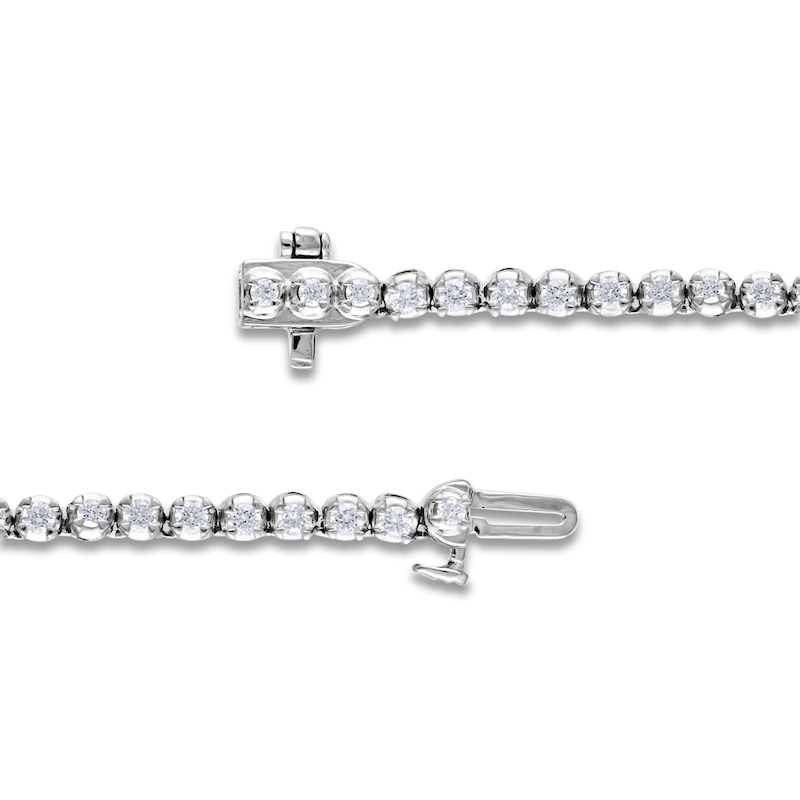 Main Image 3 of Diamond Tennis Necklace 9 ct tw Round 14K White Gold 16"