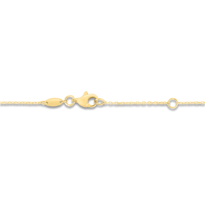 Main Image 2 of Station Bead Anklet 14K Tri-Tone Gold 10"