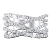 Thumbnail Image 3 of Diamond Fashion Ring 1 ct tw Round/Baguette 14K White Gold